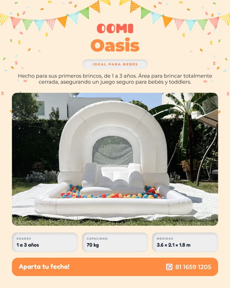 ✨🌈 Conoce nuestros inflables: OOMI Oasis 🌈✨ El favorito de los bebés:…