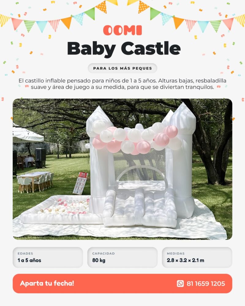 🏰✨ Conoce nuestros inflables: Baby Castle ✨🏰 Pensado especialmente para los más…